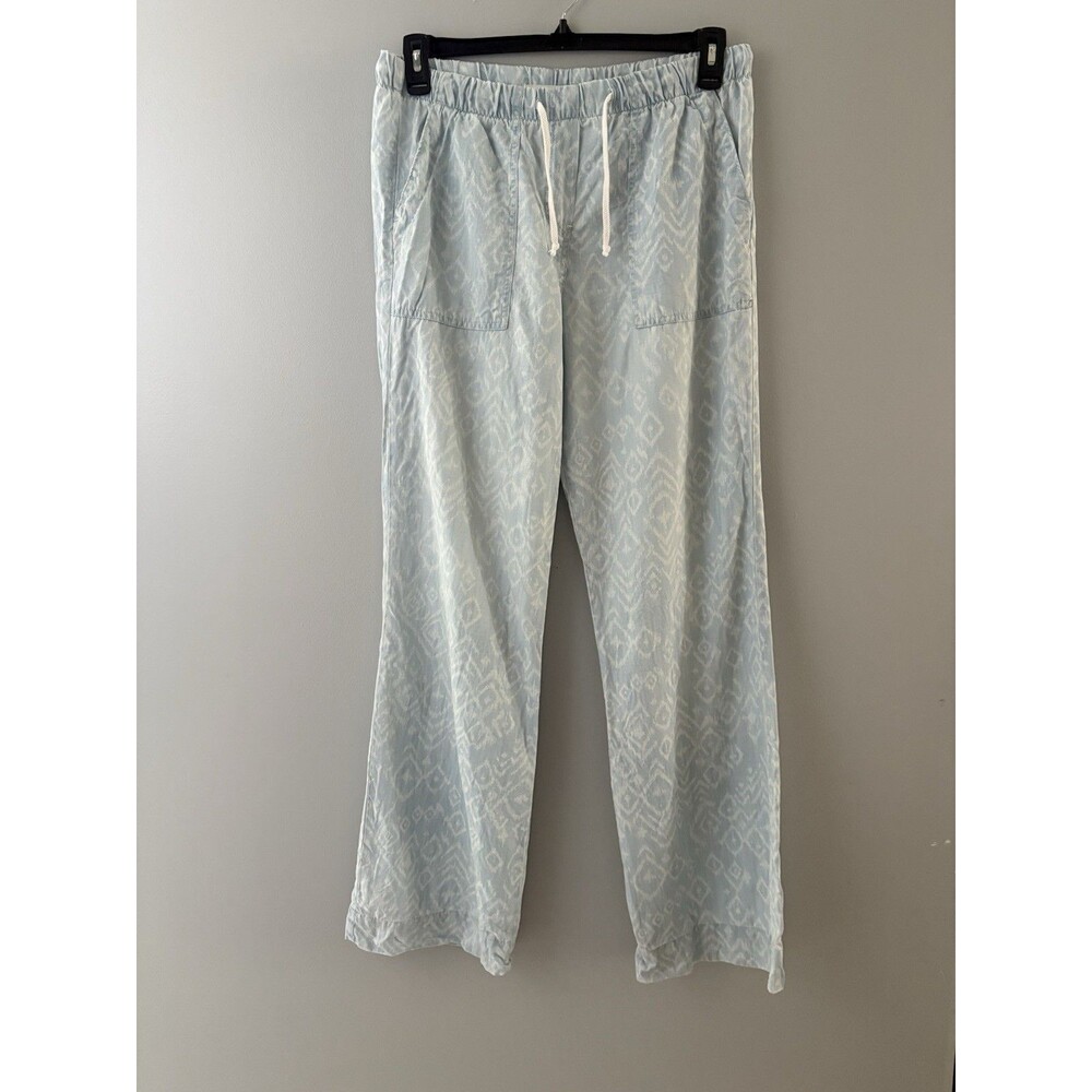 Bella Dahl Pants Womens Large Blue Sun Worn Wide Leg Drawstring Lounge